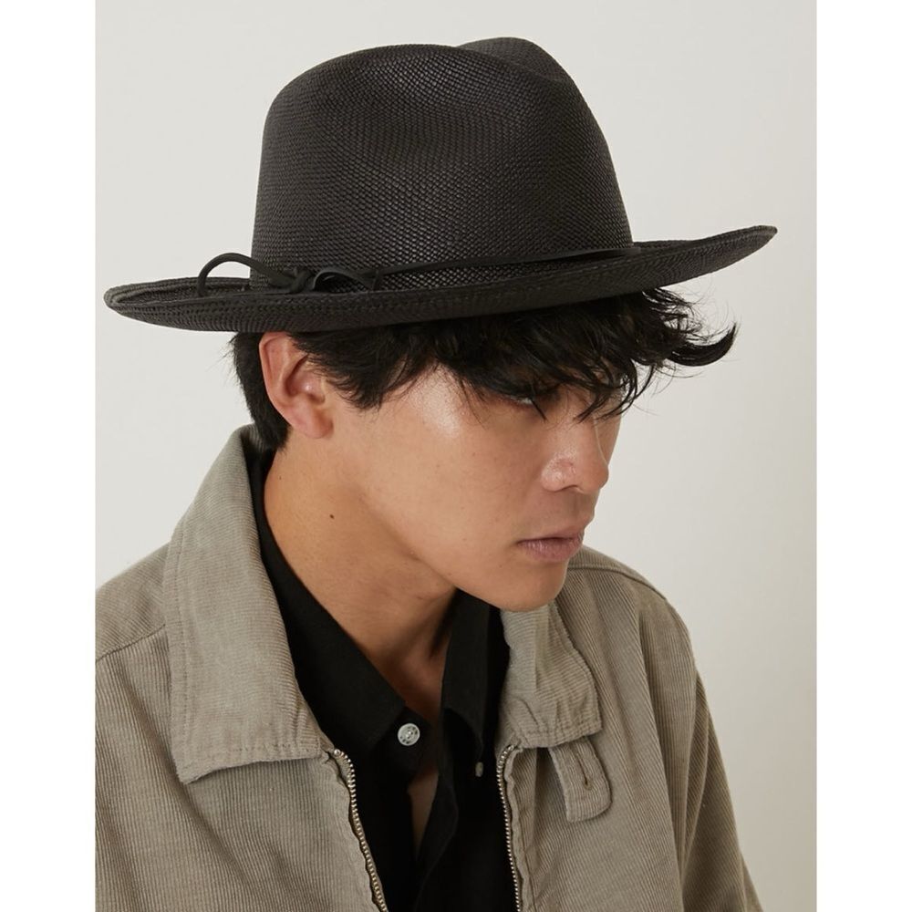 Chamula Aguacate Flat unisex Panama Straw  hat in Deep Eggplant Size 60